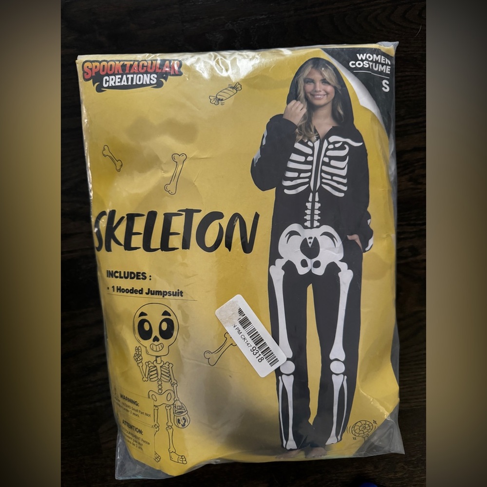Skeleton Halloween onesie costume women’s small